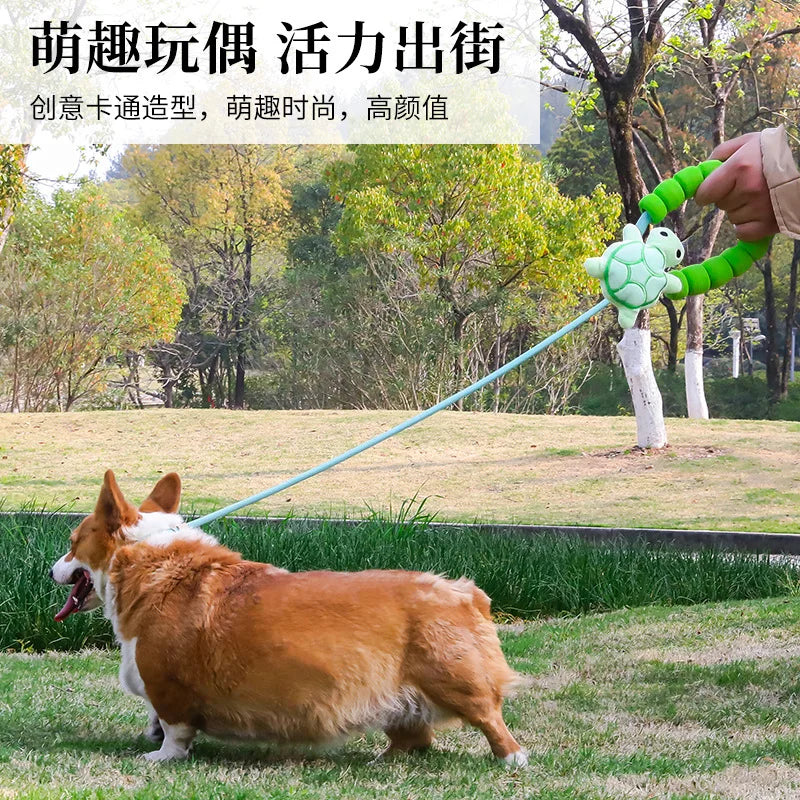 Correa para perro, nueva, hecha a mano, con dibujos animados, para pasear al aire libre.