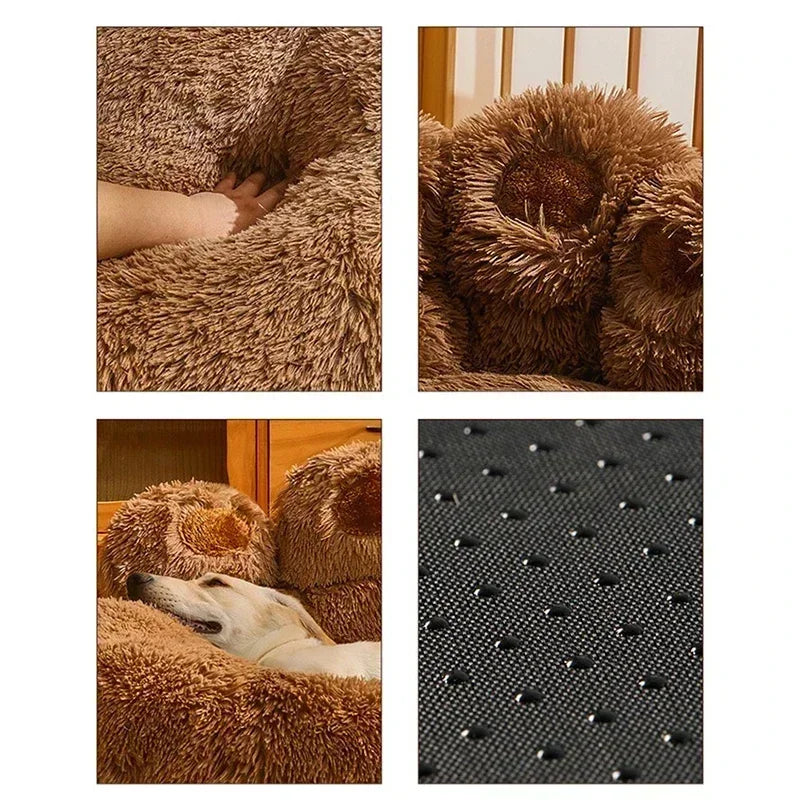 Sofá cama de invierno cálido para perros pequeños, medianos y grandes. Sofá cama de felpa suave y cómodo, desmontable y lavable. Ideal para mascotas.