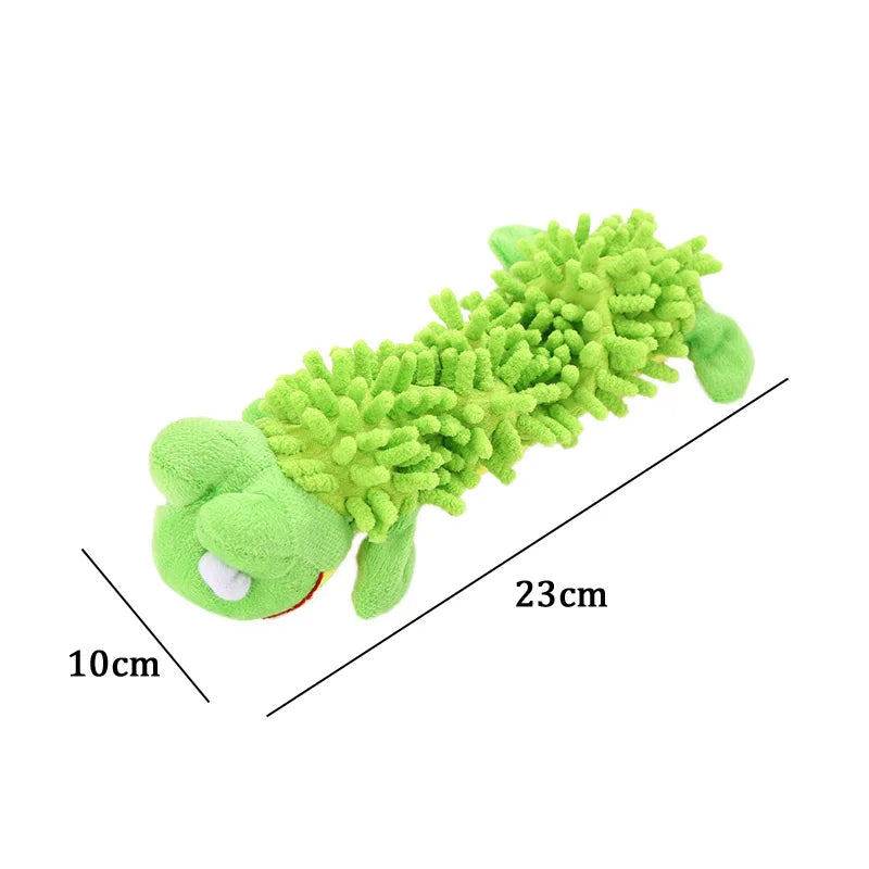 Pet Dog Plush Toy Fun Animal Shapes Striped Plush Clean Teeth Puppy Chew Toy Chihuahua Yorkshire Bichon Squeaky Toy Pet Supplies