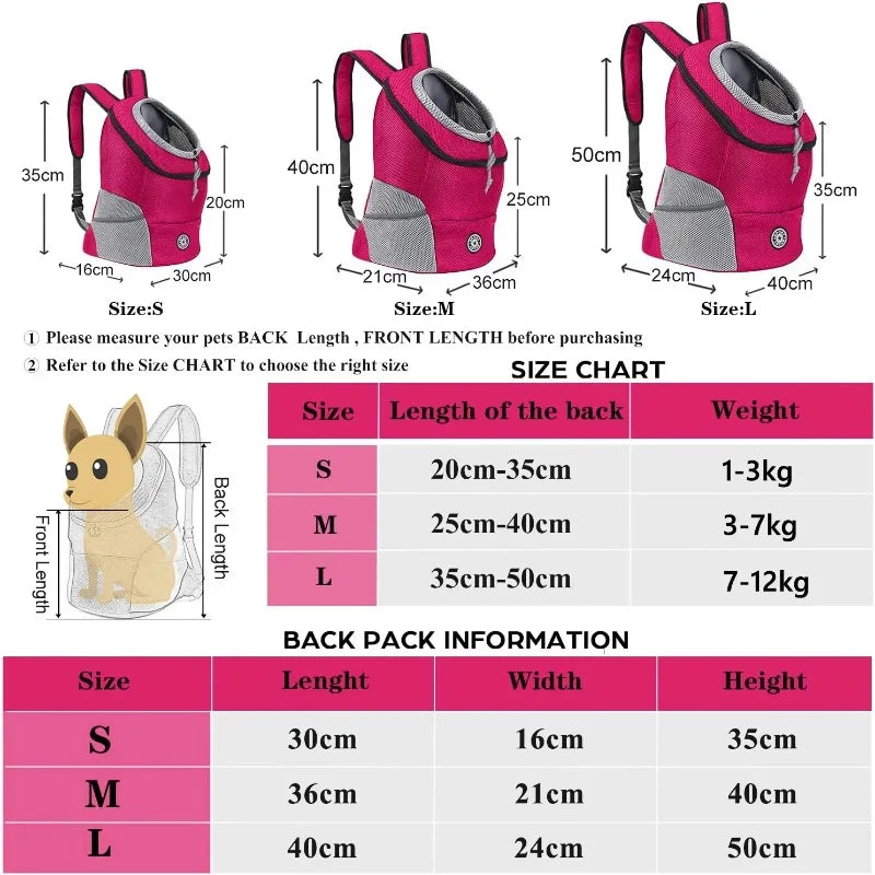 Nueva mochila de viaje portátil de doble hombro, transportín para perros, bolsa frontal de malla para mascotas