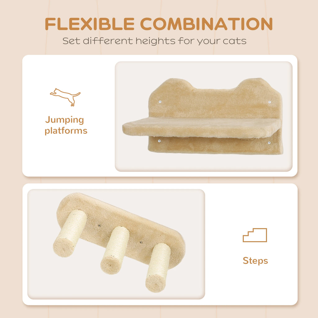 Conjunto de pared de 3 piezas para gatos