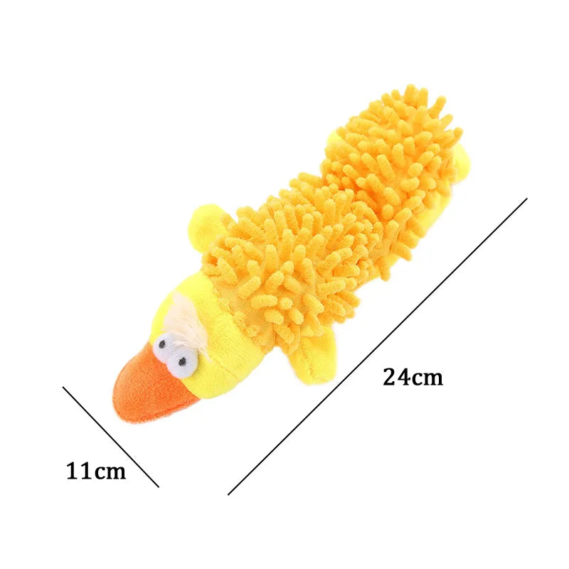 Pet Dog Plush Toy Fun Animal Shapes Striped Plush Clean Teeth Puppy Chew Toy Chihuahua Yorkshire Bichon Squeaky Toy Pet Supplies