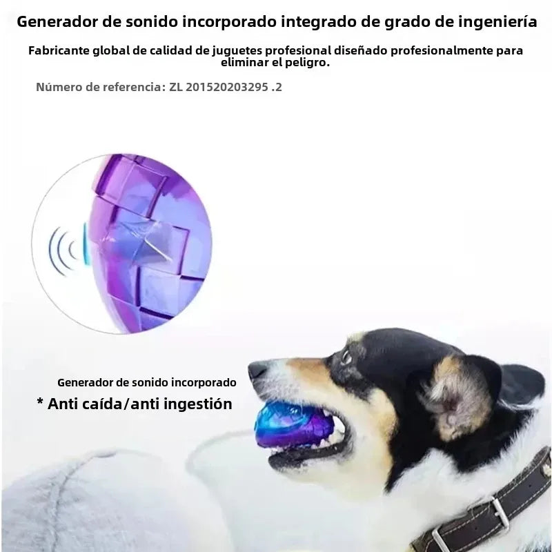 Pelota interactiva para perros Gigwi Pet Toys, serie G-Ball, con sonido, 6,35 cm (2,5"), para perros pequeños y medianos, rebota y viene en colores surtidos.