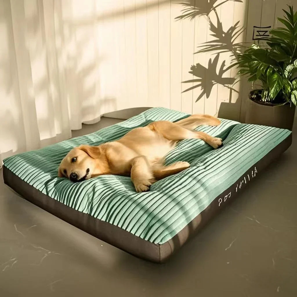 Colchoneta de pana para perros medianos y grandes, cama extragrande para mascotas, sofá grueso para perros, funda extraíble y lavable.