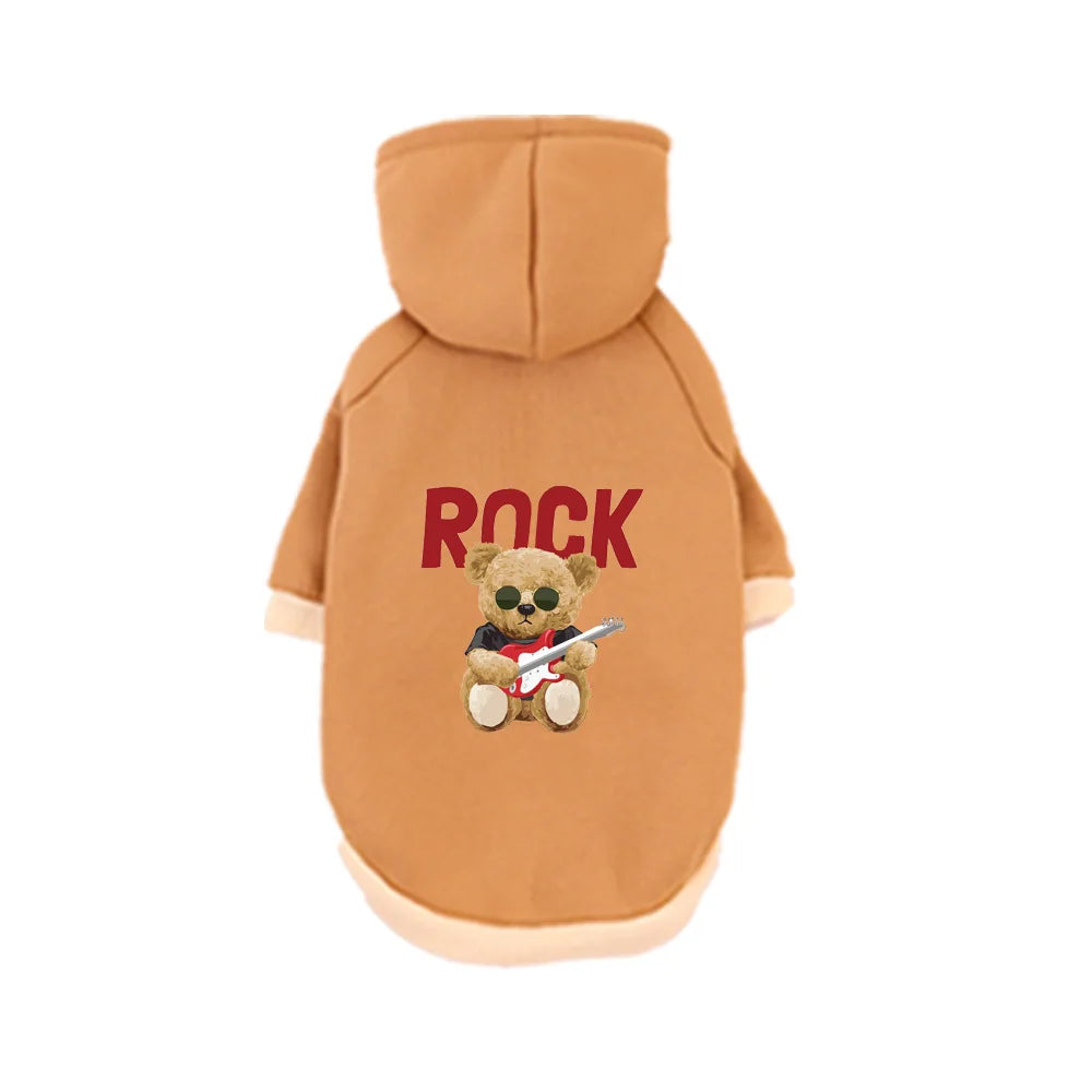 Sudadera con capucha para mascotas (gatos y perros). Diseño exclusivo estampado para pomerania y maltés.