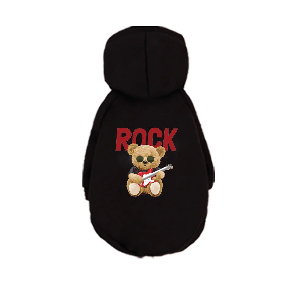 Sudadera con capucha para mascotas (gatos y perros). Diseño exclusivo estampado para pomerania y maltés.