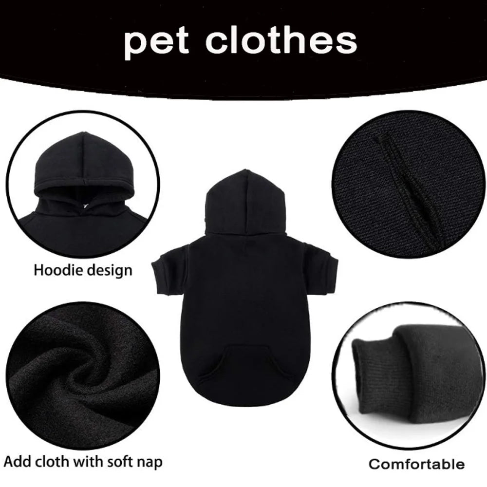 Sudadera con capucha para mascotas (gatos y perros). Diseño exclusivo estampado para pomerania y maltés.