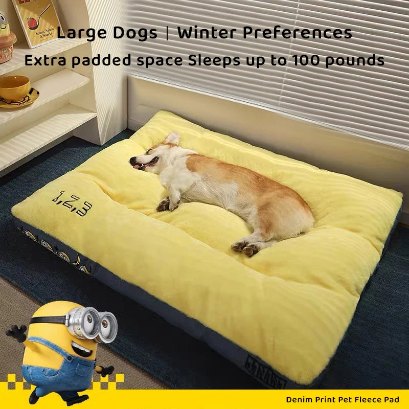 Cama suave de terciopelo para mascotas, almohadilla cálida para dormir para perros pequeños, medianos y grandes