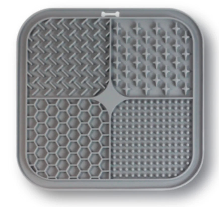 Tapete lamedor de silicona para mascotas con ventosa para comida de mascotas, tapete lamedor para alimentación lenta, comedero anti-asfixia.