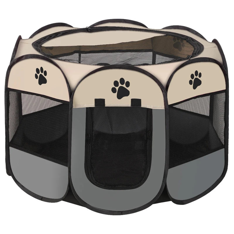 Parque plegable para mascotas, caseta para perros, accesorios de camping, jaula octogonal para mascotas, valla, parque de juegos exterior, refugio para cachorros