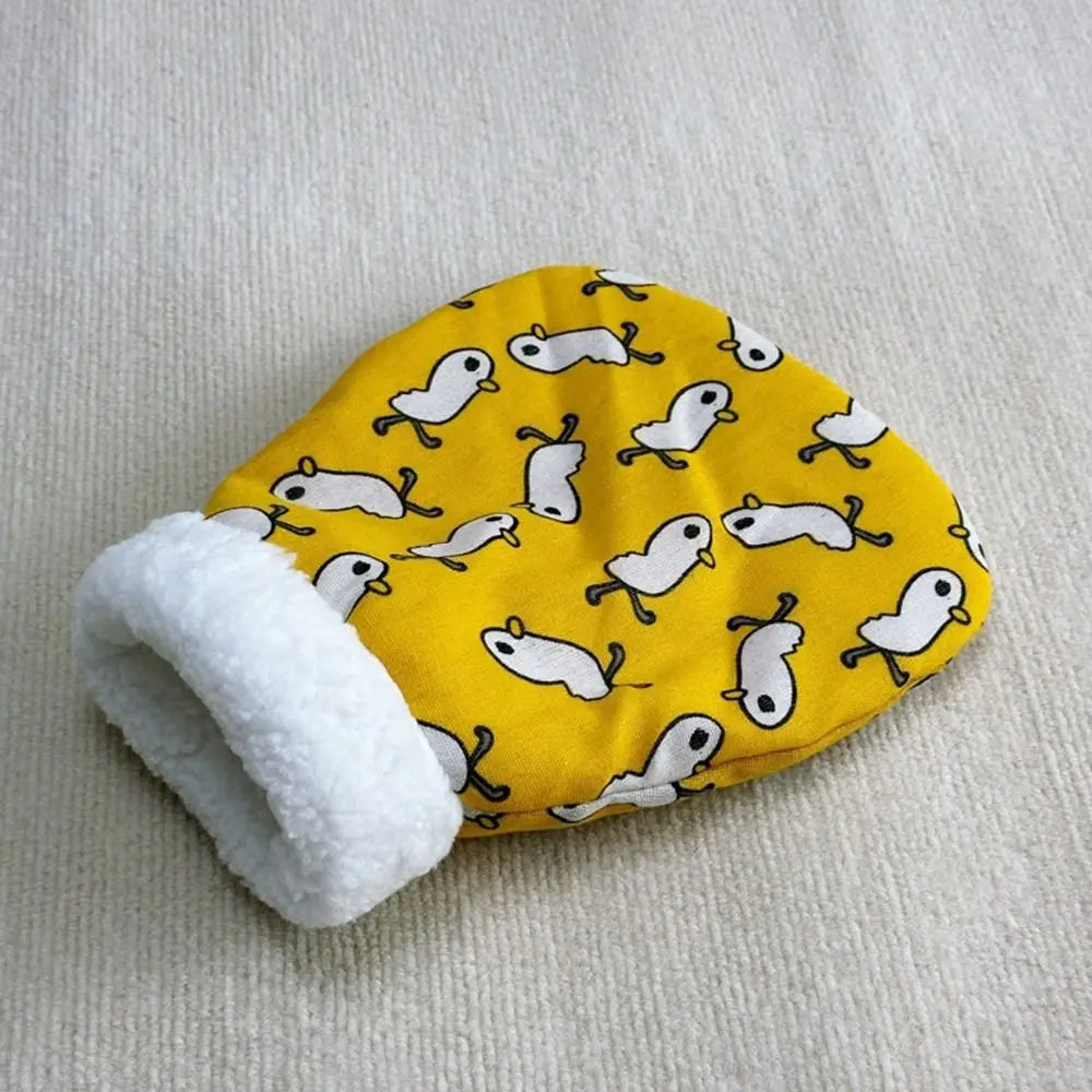 Lindo saco de dormir de peluche para gatos, tipo cueva con bolsillo, invierno