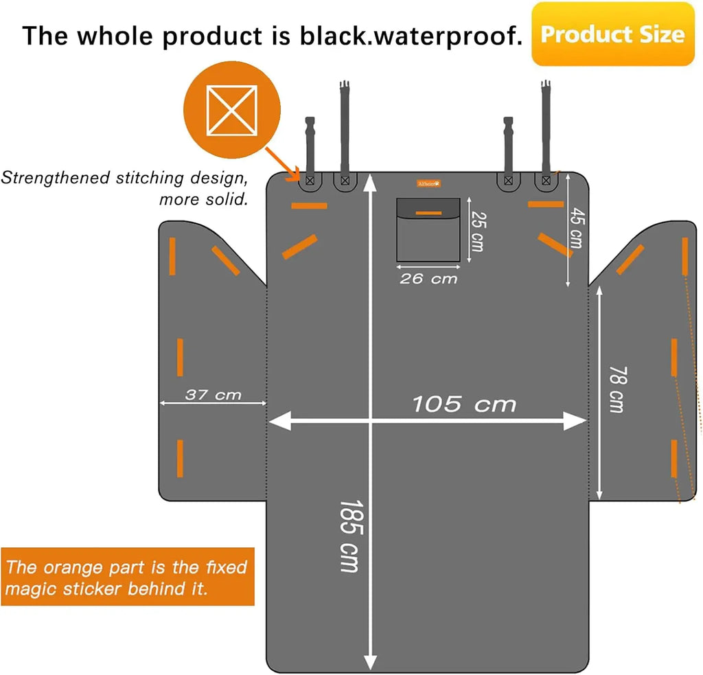 Protector de maletero para perros, antideslizante e impermeable, funda para el asiento trasero del coche, resistente y lavable. Ideal para viajes.