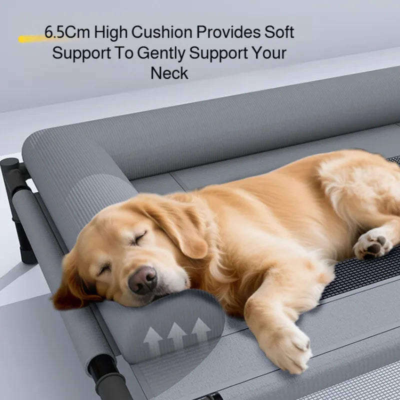 Cama grande para mascotas a prueba de humedad, extraíble y lavable, elevada del suelo