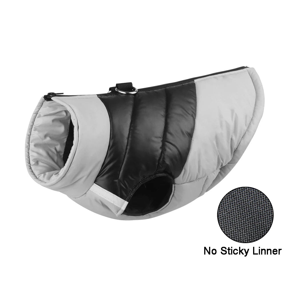 Chaleco acolchado impermeable con cremallera para perros pequeños, medianos y grandes (Pug, Chihuahua, Bulldog Francés).