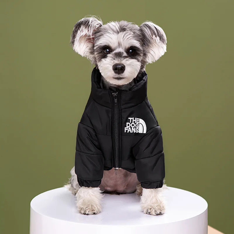 Dog Winter Coat,Warm Dog Coat with Fleece Lining&Zipper, High Collar Waterproof Jacket, Pet Cold Weather Coats for Small Dogs