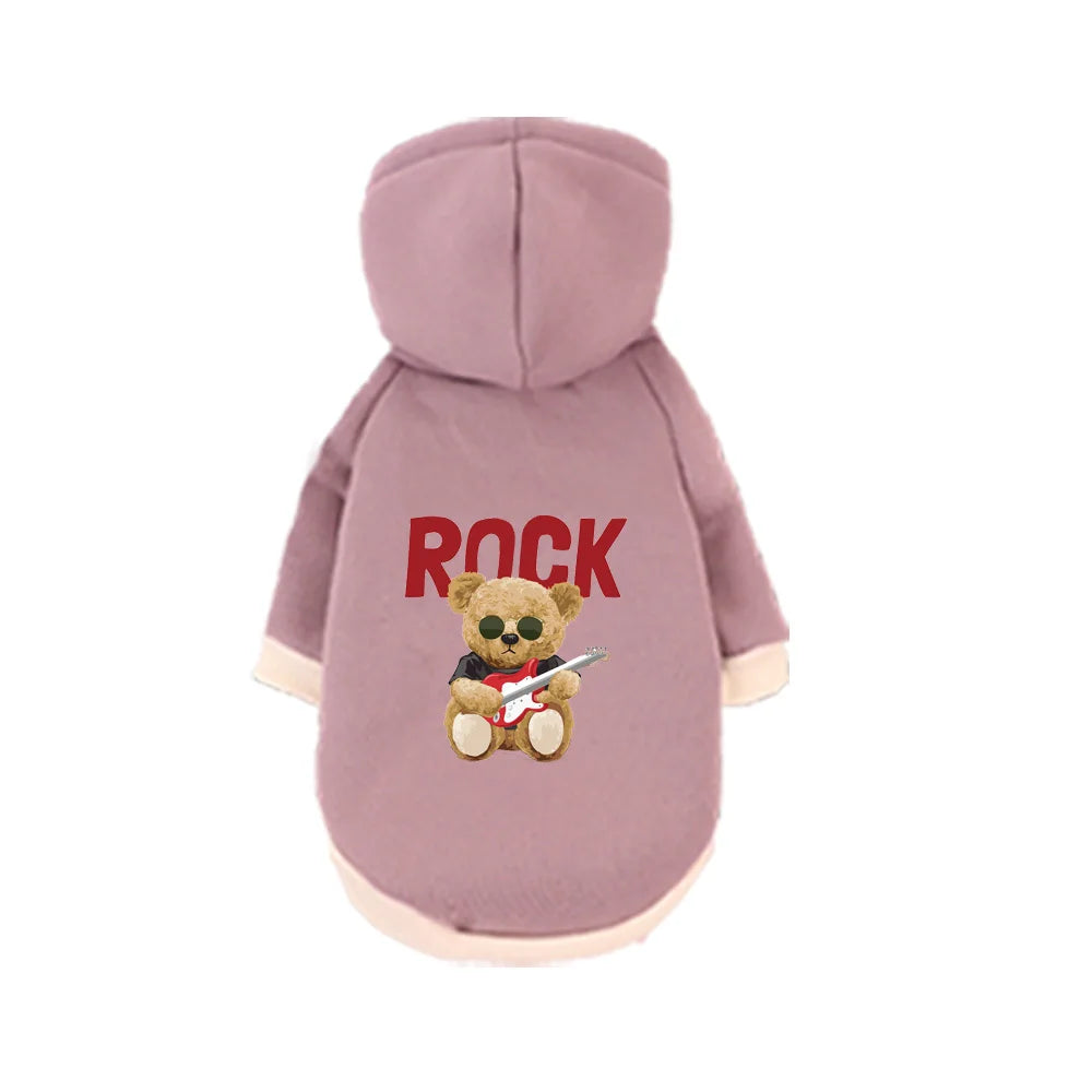 Sudadera con capucha para mascotas (gatos y perros). Diseño exclusivo estampado para pomerania y maltés.