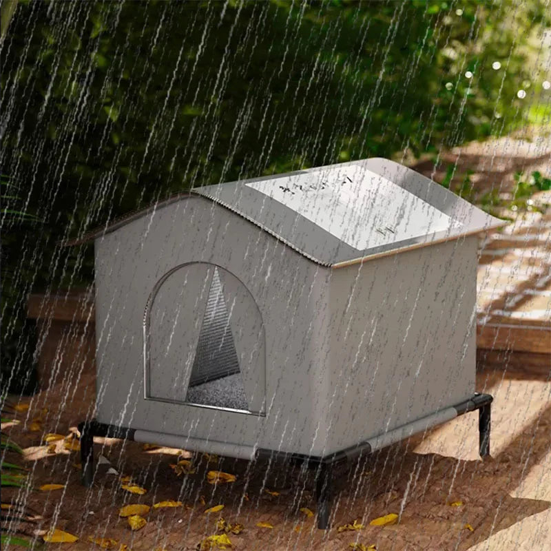 Casita impermeable para perros y gatos callejeros, ideal para exteriores, cálida y acogedora para el invierno. Perfecta para dormir en casa. Plegable y lavable. Para perros pequeños y cachorros.