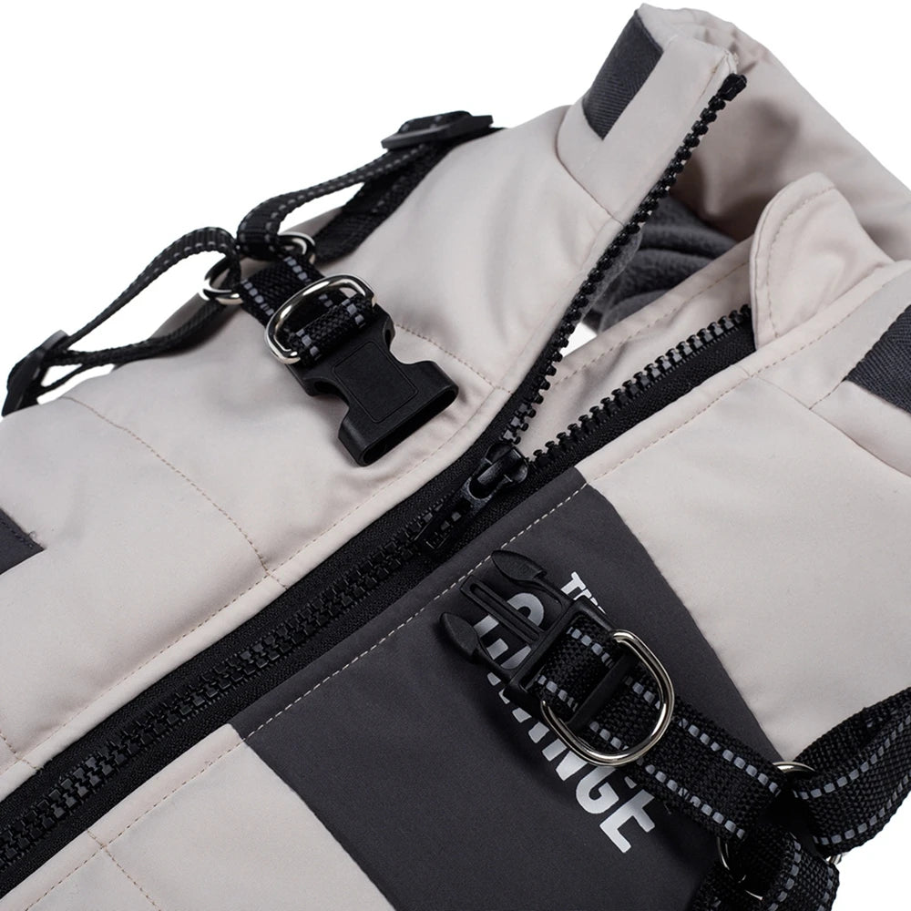 Ropa de invierno cálida para perros, chaqueta para mascotas con arnés, abrigo impermeable