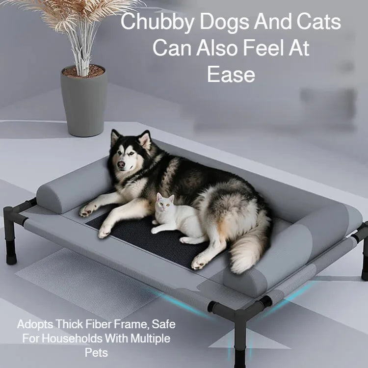 Cama grande para mascotas a prueba de humedad, extraíble y lavable, elevada del suelo