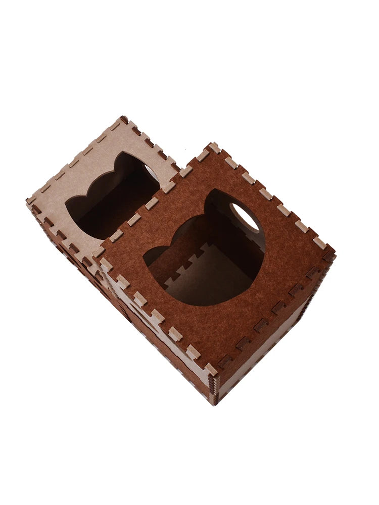 5 Color Splicing Cat Tunnel Foldable Felt Cat Scratcher Board Casual Comfort Pet Litter Duplex House for Interactive Cat Play