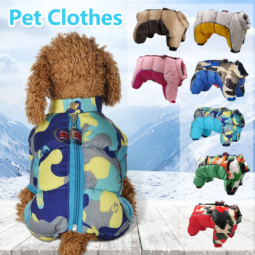 Ropa de algodón para mascotas, otoño-invierno, impermeable y resistente al frío, para cachorros