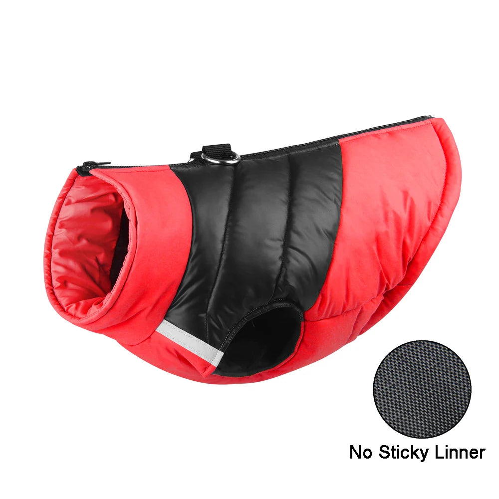 Chaleco acolchado impermeable con cremallera para perros pequeños, medianos y grandes (Pug, Chihuahua, Bulldog Francés).