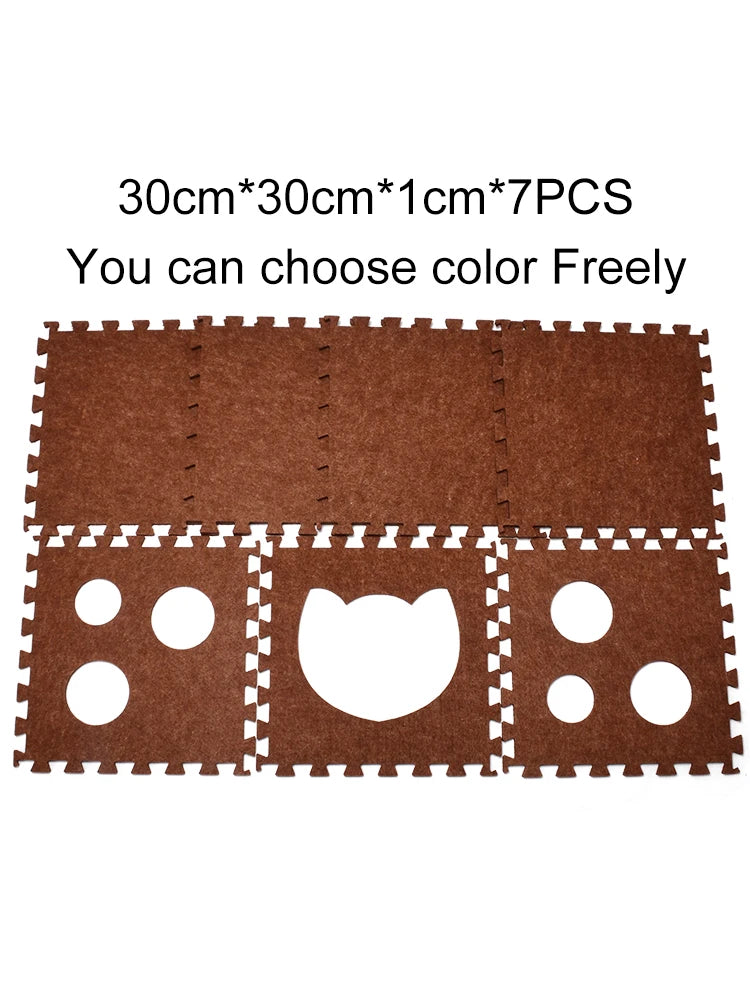 5 Color Splicing Cat Tunnel Foldable Felt Cat Scratcher Board Casual Comfort Pet Litter Duplex House for Interactive Cat Play