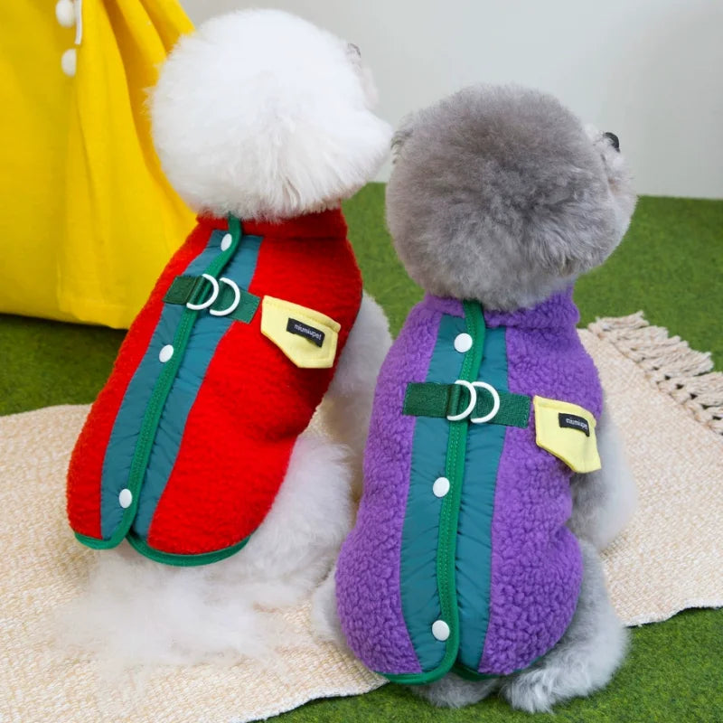 Lindo abrigo polar para perro con forma de oso y pato, ropa de otoño e invierno para cachorros, disfraz para mascotas, ropa para gatos, chihuahua, bulldog francés, chaleco tipo chaqueta