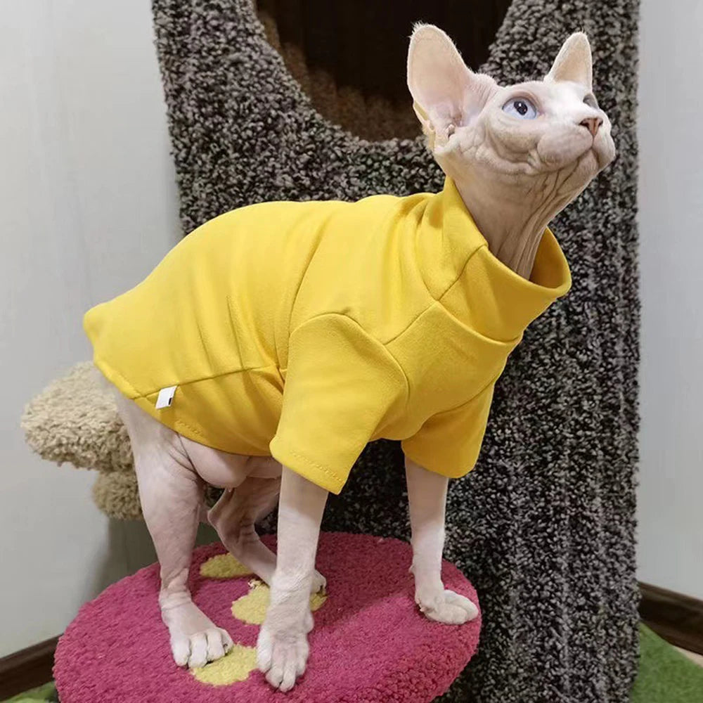 se Kitten Shirts mascotas Clothes ClothSudadera con capucha para mascotas Sphynx Bottom, cálida y acogedora, ideal para primavera e invierno. Perfecta para gatos y perros siameses.ing