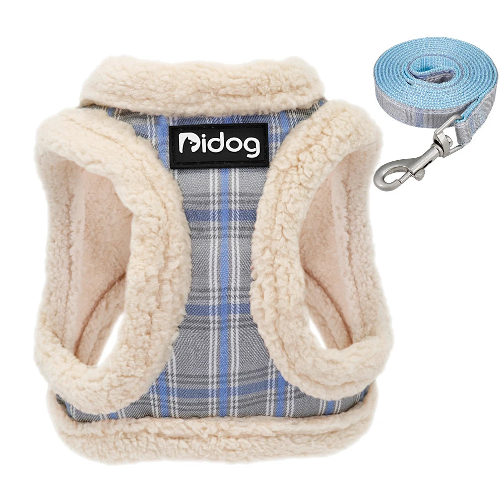 Arnés de invierno acolchado para perros, suave y cálido, tipo chaleco, para chihuahuas y cachorros. Incluye correa ajustable para perros pequeños y medianos, incluyendo bulldog francés.