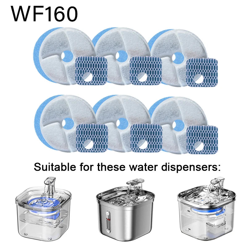 Filtro de repuesto para bebedero de mascotas con carbón activado, apto para dispensadores de agua para perros y gatos. Elemento filtrante y accesorios.