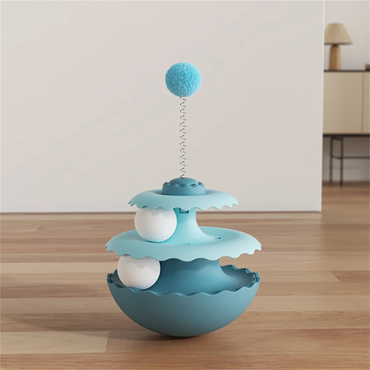 Nuevo juguete giratorio para gatos, ideal para su entretenimiento. Un juguete interactivo que estimula a tu gato y te entretiene. Pelota rompecabezas para gatitos.