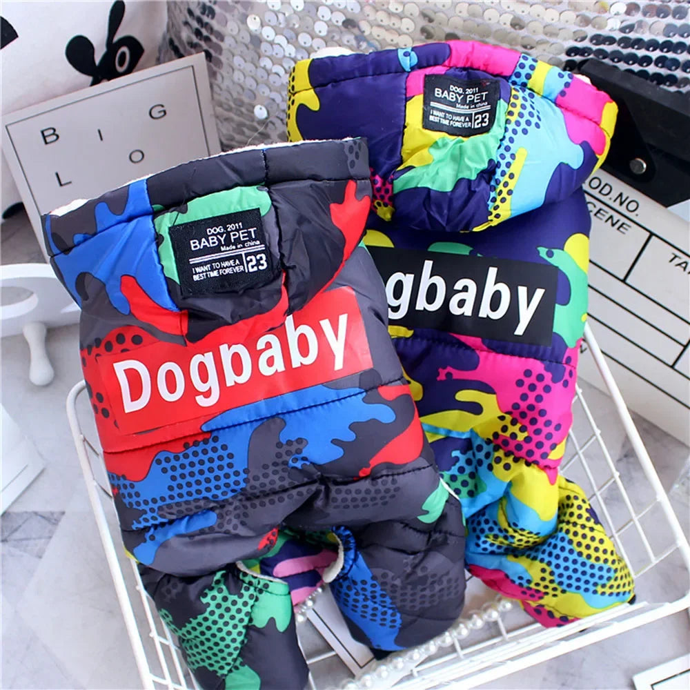 Abrigos impermeables para perros pequeños, resistentes al viento y cálidos, de cuerpo entero, para cachorros.