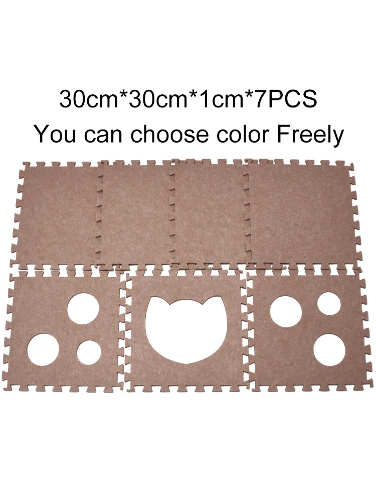 5 Color Splicing Cat Tunnel Foldable Felt Cat Scratcher Board Casual Comfort Pet Litter Duplex House for Interactive Cat Play