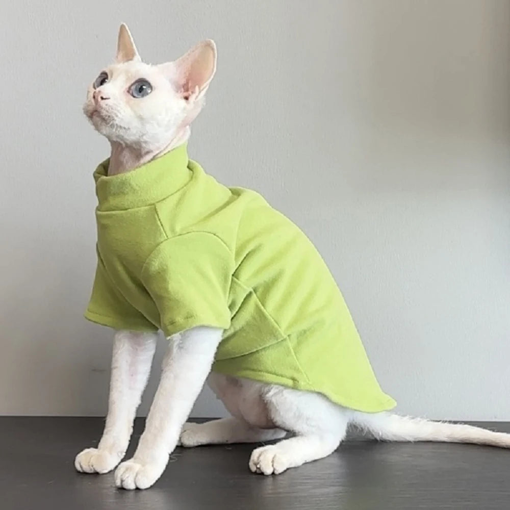 se Kitten Shirts mascotas Clothes ClothSudadera con capucha para mascotas Sphynx Bottom, cálida y acogedora, ideal para primavera e invierno. Perfecta para gatos y perros siameses.ing