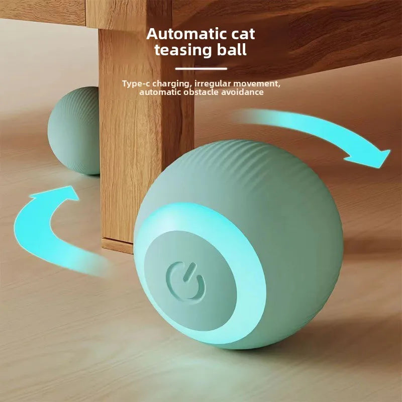 Juguete eléctrico inteligente para gatos: bola rodante a prueba de mordiscos, juguete interactivo para mascotas.