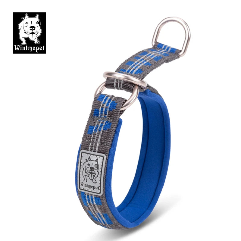 Truelove Pet Collar P Chain Reflective Nylon Neoprene Padded Half Choke Training Lightweight Washable Sports YC1852