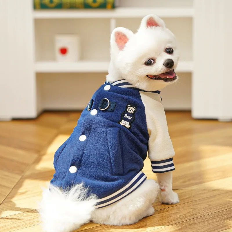 Lindo abrigo polar para perro con forma de oso y pato, ropa de otoño e invierno para cachorros, disfraz para mascotas, ropa para gatos, chihuahua, bulldog francés, chaleco tipo chaqueta