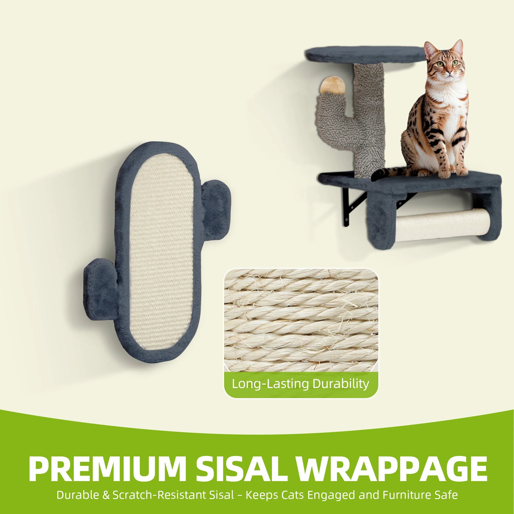 Juego de escalada de pared para gatos, de 7 piezas