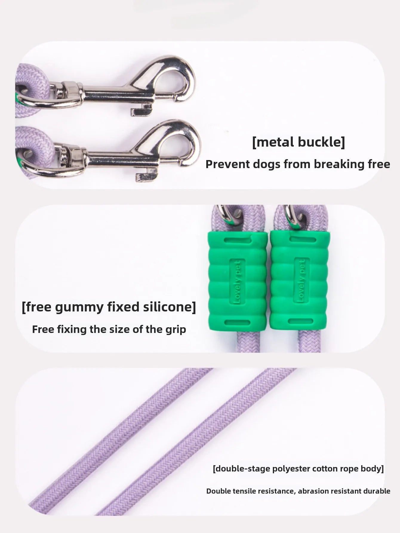 Correa doble para mascotas de 1,5 m con acopladores de 2 vías, cuerda elástica extensible, cinturón de entrenamiento para dos perros al aire libre.