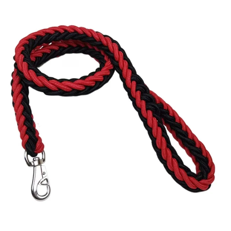 Correa grande para perros, de nailon trenzado, con tracción, para pasear mascotas. Cuerda gruesa de mano para bulldog, rottweiler y perros de caza. Accesorios.