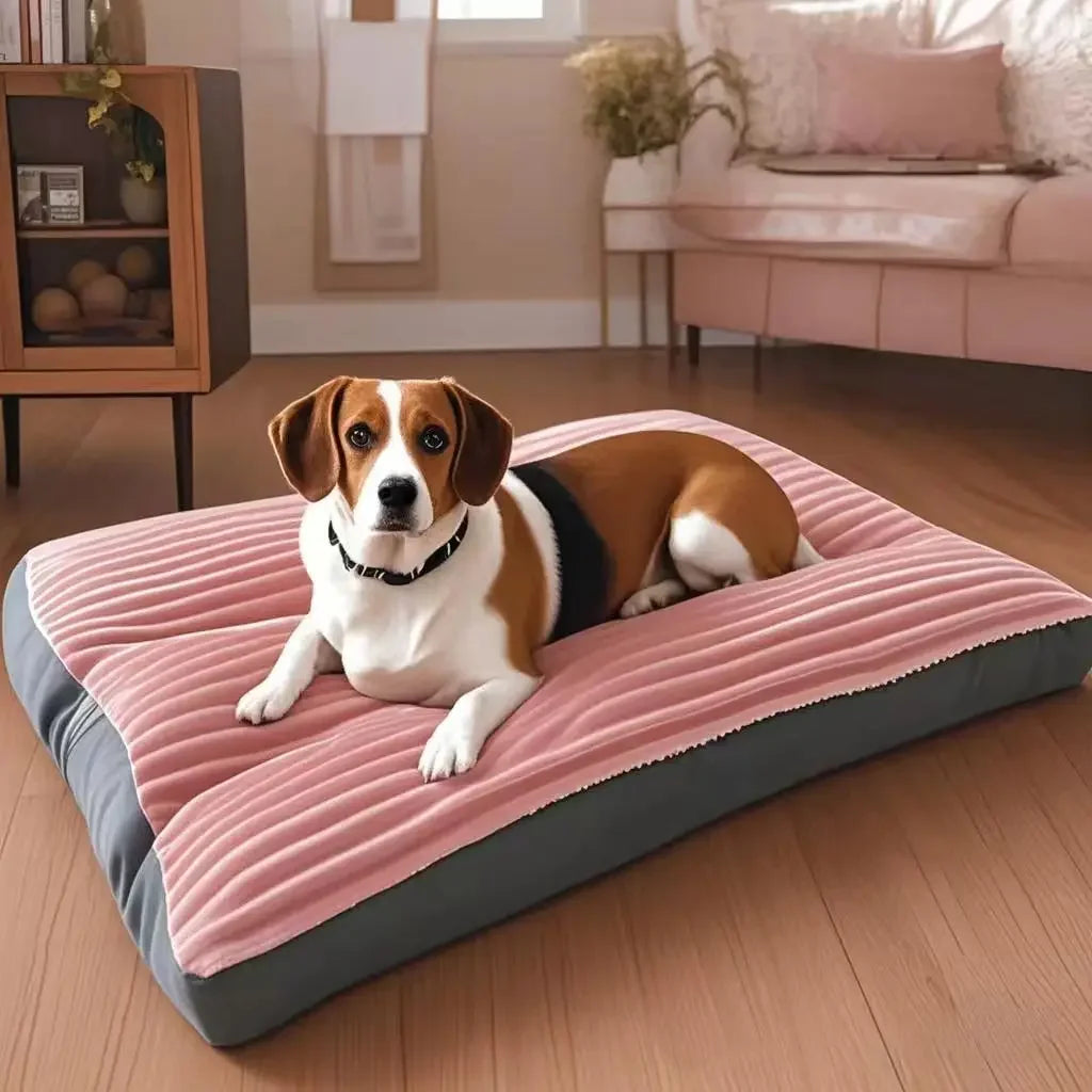 Colchoneta de pana para perros medianos y grandes, cama extragrande para mascotas, sofá grueso para perros, funda extraíble y lavable.