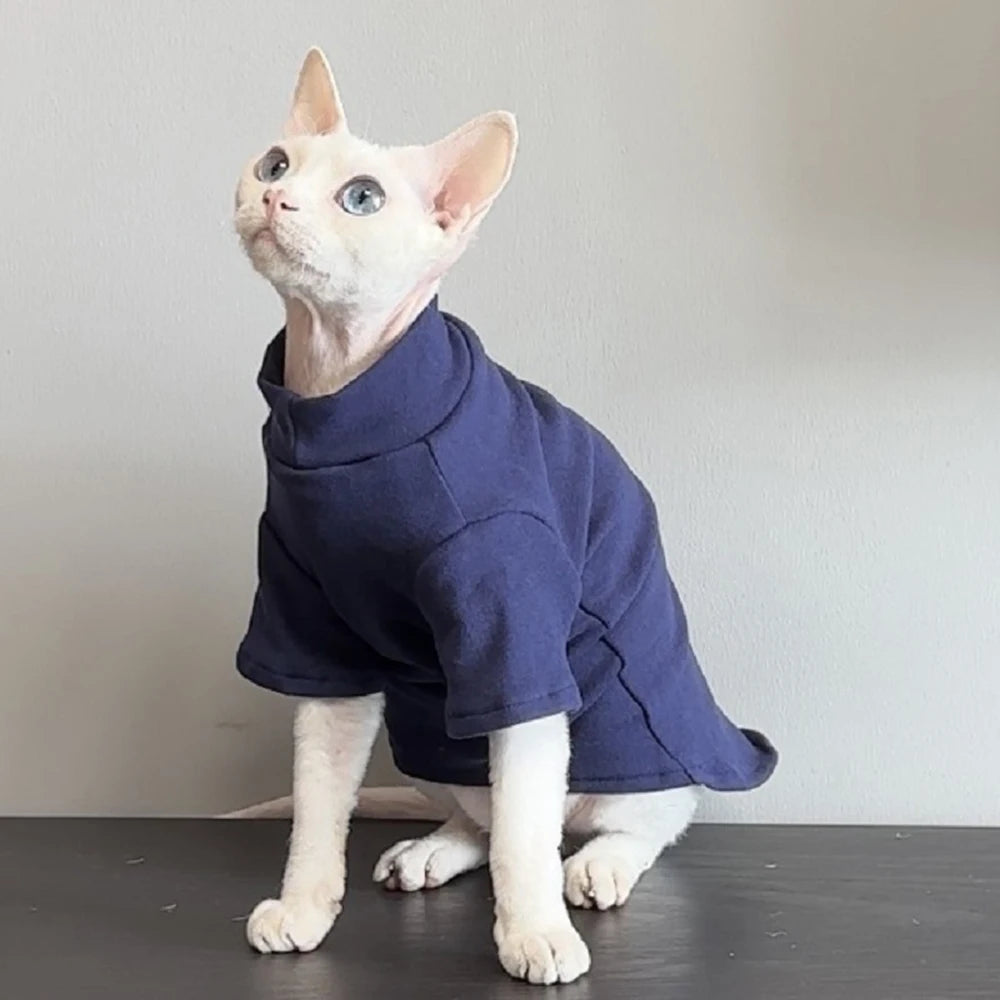se Kitten Shirts mascotas Clothes ClothSudadera con capucha para mascotas Sphynx Bottom, cálida y acogedora, ideal para primavera e invierno. Perfecta para gatos y perros siameses.ing