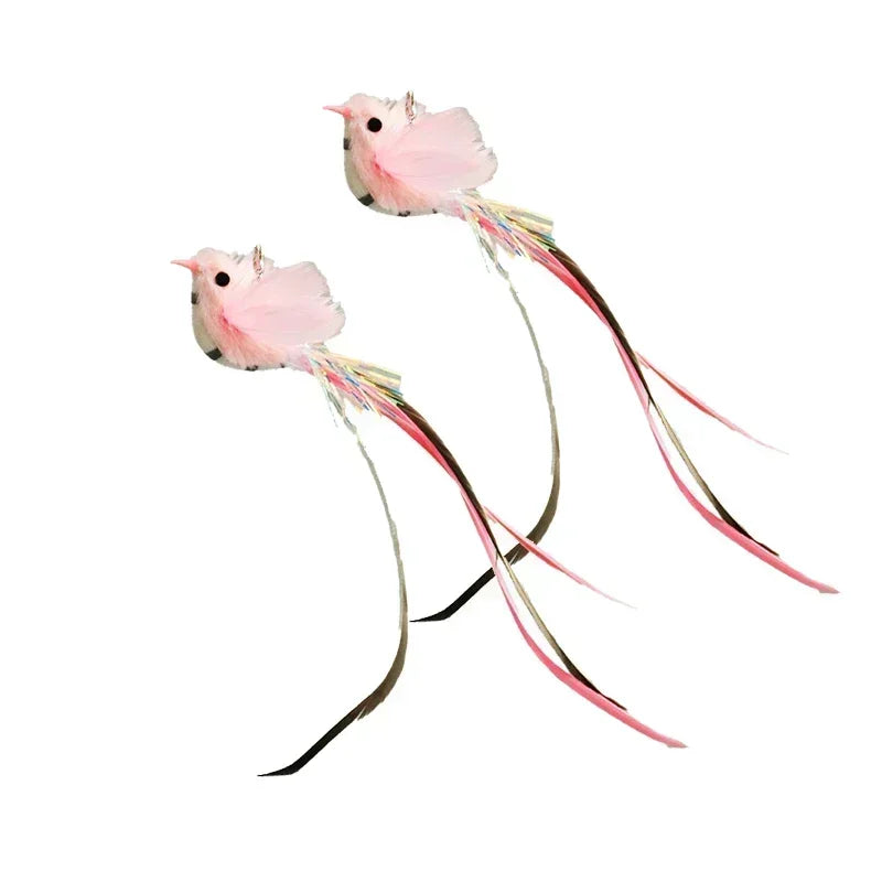 Juguete interactivo para gatos con forma de pájaro, divertido y divertido, con forma de pavo real y cascabel. Ideal para gatitos y mascotas.