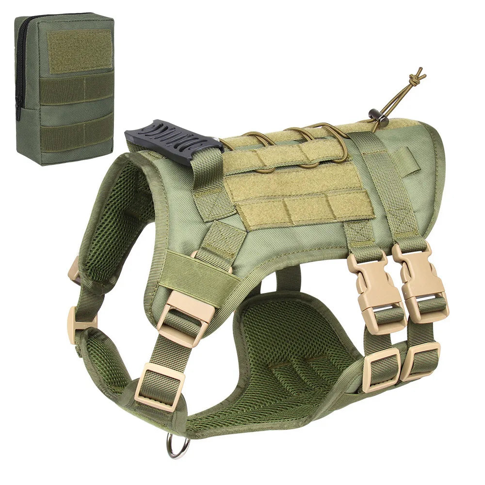 Tactical Dog Harness with Handle and Leash Military Dog Walking Accessory for Rottweiler Medium Large Dog Puppy Harness