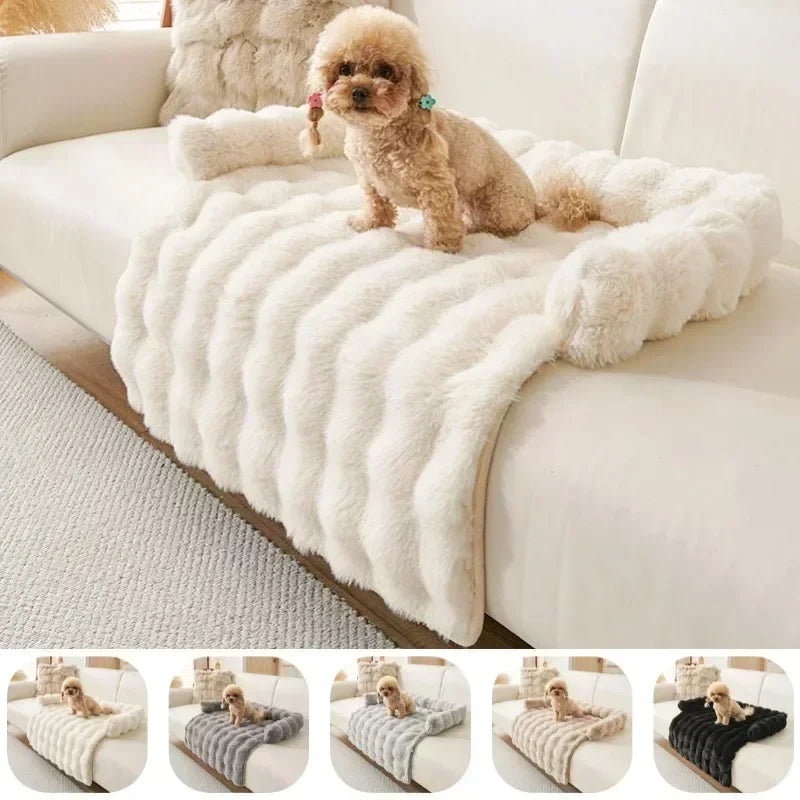 Funda de sofá para perros, cálida y de invierno, cama, manta súper suave para mascotas