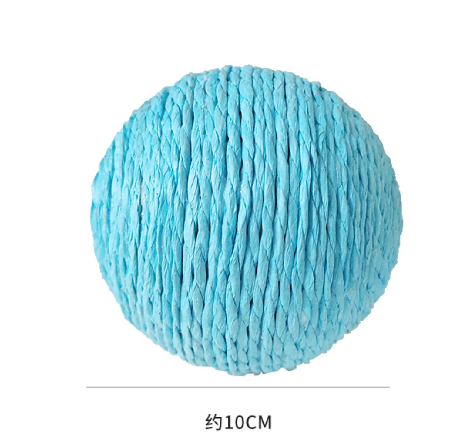 Pelota rascadora interactiva de sisal de 10 cm para gatos, ideal para limpiar los dientes de los gatitos. Pelota antimordeduras con sonido.