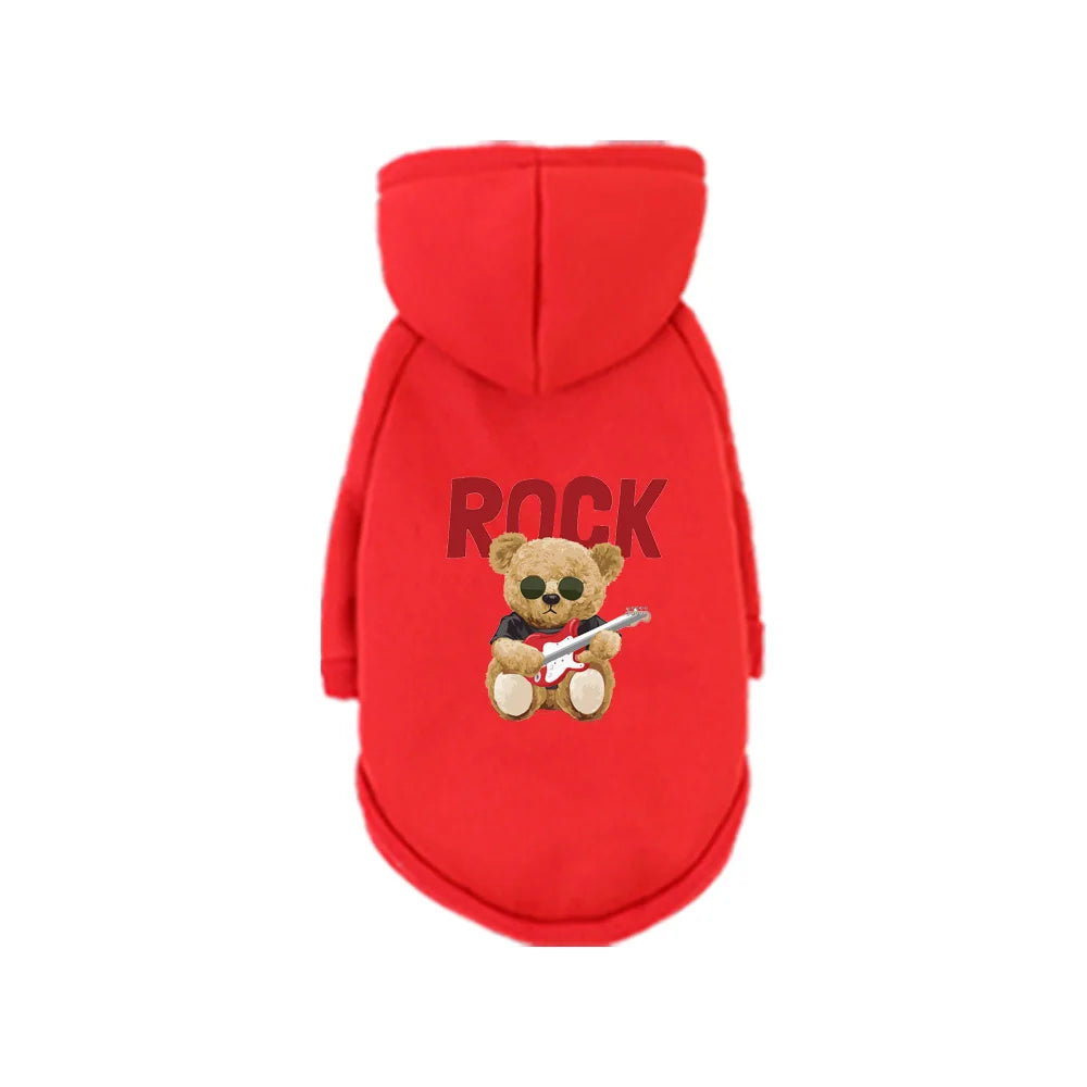 Sudadera con capucha para mascotas (gatos y perros). Diseño exclusivo estampado para pomerania y maltés.
