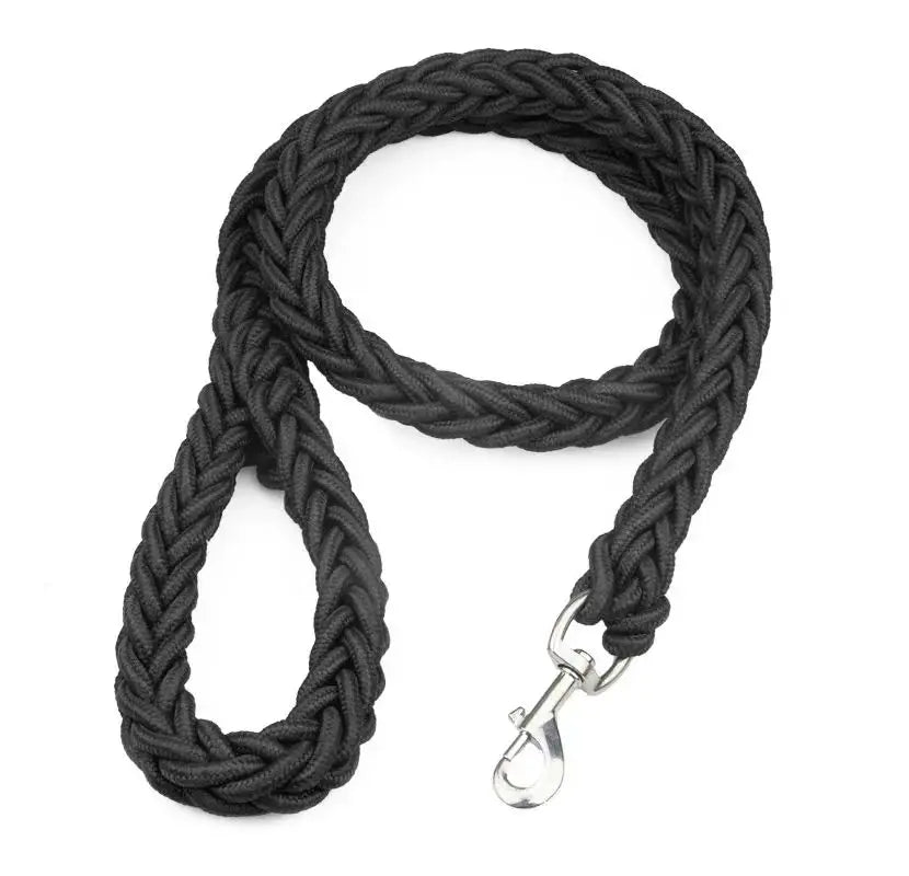 Correa grande para perros, de nailon trenzado, con tracción, para pasear mascotas. Cuerda gruesa de mano para bulldog, rottweiler y perros de caza. Accesorios.