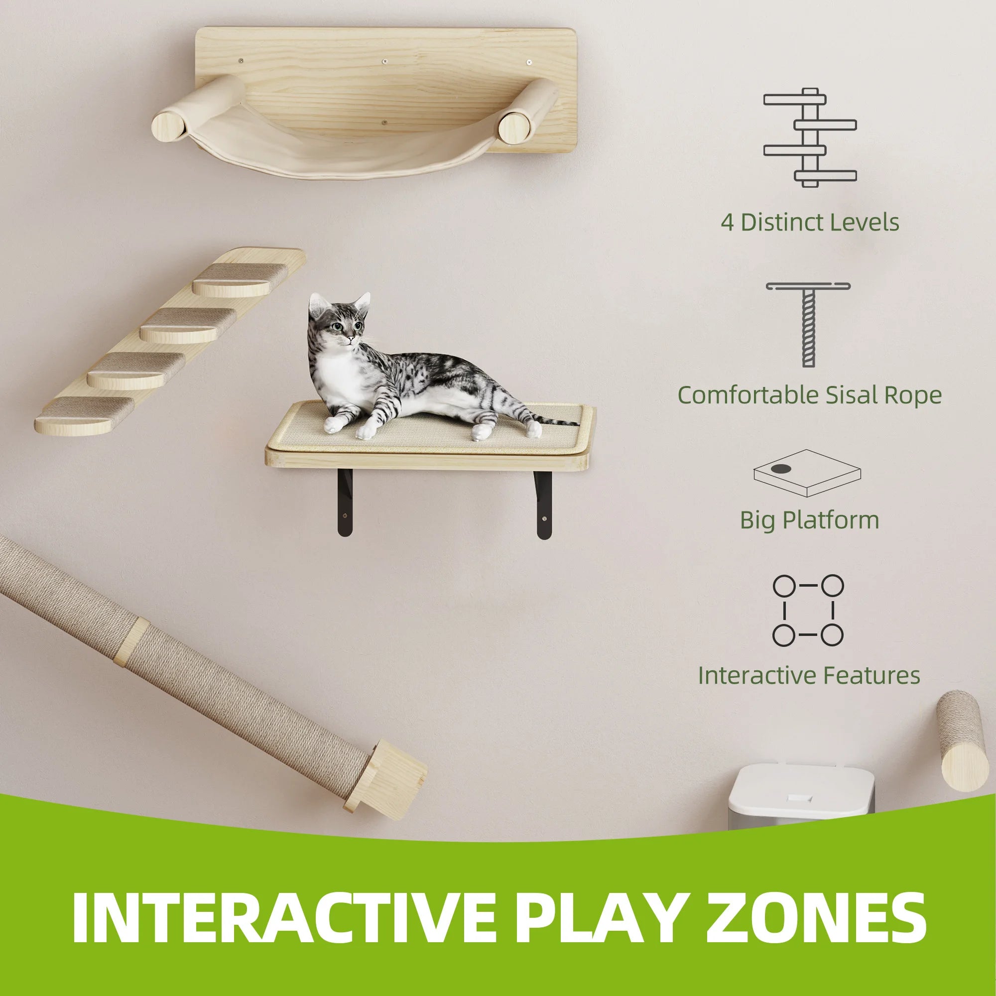 Juego de escalada de pared de 7 piezas